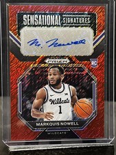 2023-24 Prizm Draft MARKQUIS NOWELL Red Shimmer AUTO Autograph RC 5/9 Raptors