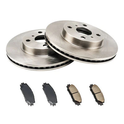 Rotores de freno de disco delanteros pastillas de freno para Toyota Yaris 2007-2018 Foto 1 de 4