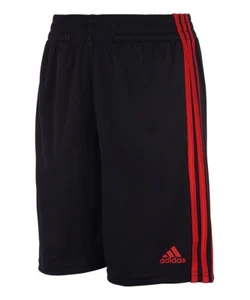 NEW! ADIDAS BOYS BASKETBALL SHORTS WITH POCKETS MESH BLACK/RED SZ Med. Y 10/12 - Picture 1 of 4