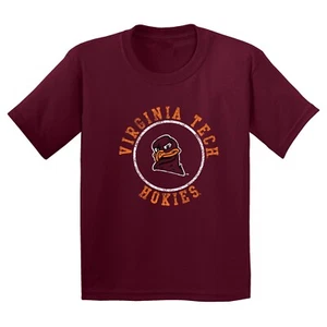 Virginia Tech Distressed Circle Logo Youth T-Shirt - Maroon - Picture 1 of 6