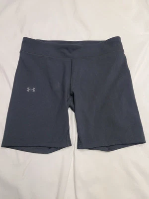 NEW With TAGS Under Armour Girls Fitted Bike Shorts Black YL Youth Large - Image 1 of 4