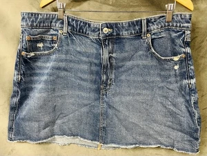 Falda Jean American Eagle Nueva con Etiquetas La Mini Falda Perfecta Para Mujer Talla 18 Lavado Medio-Oscuro - Imagen 1 de 7