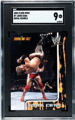 2002 Fleer WWE WWF Royal Rumble John Cena RC SGC 9 Mt - Sweet Vintage Cena RC - Image 1 of 2