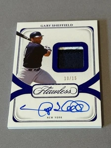 Gary Sheffield Auto Game Worn Used Jersey Patch 2024 Flawless /15 Yankees HOF sp - Picture 1 of 3