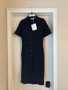 American Airlines Kleid The Loop Meryl Knopfleiste Taschen Taille 13" Länge 38" Neu mit Etikett - Bild 1 von 8