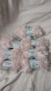 Lotto di 7 filati Alba Rosa Selvaggio Bambino Filato Ciglia Maglia - Foto 1 di 2