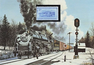 1006, 3 cent stamp, Railroad, Steam Engine, Maryland Winter - Picture 1 of 2