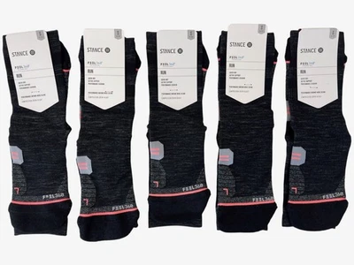 Stance Women's Socks 5 Wool Pairs Feel 360 Run Crew Size Small 5-7.5 - $100 MSRP - Image 1 of 4