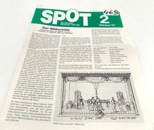 Periódico / Publicidad del Teatro Pforzheim "Spot" Broche 2 1987 Aceptar - Imagen 1 de 1