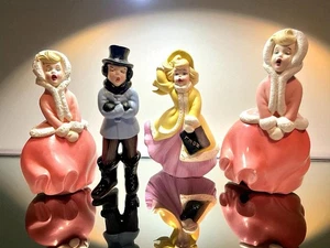 Vintage 1969 Atlantic Mold Carolers Figuren 4er Set 9" groß - Bild 1 von 5