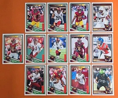 🔴🟡⚪️ 2025 SCORE WASHINGTON COMMANDERS COMPLETE BASE TEAM SET (13 CARD LOT) - Image 1 of 4