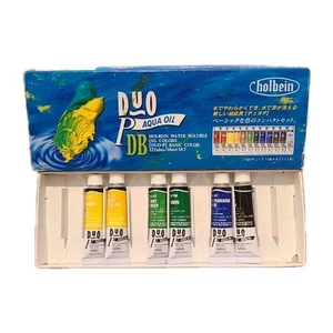 Holbein Duo P Aqua Oil Artists Water Soluble Oil Colors 6 Paints 10ml Each - Picture 1 of 7