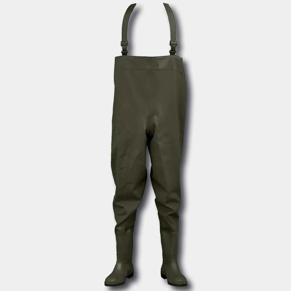 1x ELKA Extra Heavy Duty Waders Heavy Duty 700g PVC Polyester Olive Green EN 343 44 - Image 1 of 2