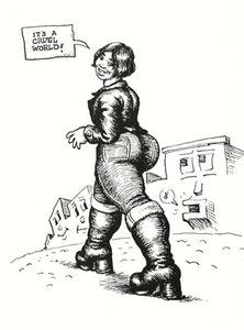 Postcard R. Crumb (Card #5) 1987 "It's a Cruel World" MINT - Picture 1 of 1