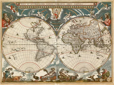 World 1664 A2 High Quality Canvas Print - Image 1 of 2