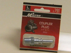 Enchufe acoplador S791 Milton 1/4" NPT, MACHO ESTILO "L" - Imagen 1 de 1