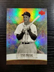 2005 Artifacts #/50 Stan Musial Red Holo Foil Legends Rare Insert Card SSP 190
