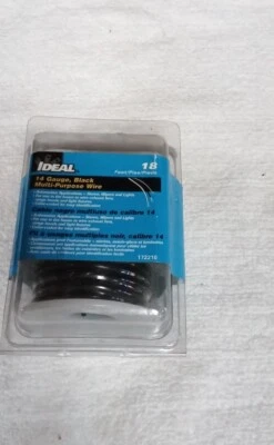 Ideal Industries 14 Gauge Black Multi-Purpose Wire 18 Feet 172210 - Image 1 of 4