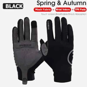 Bicycle Gloves Gel Padded Men Autumn Winter Fleece Road Bike Gloves Full Finger - Picture 1 of 33