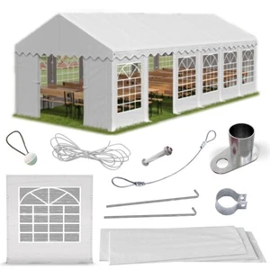 Partyzelt 6x12 Pavillon Bierzelt Festzelt Gartenzelt 12x6 weiß PE - Bild 1 von 8