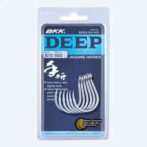 BKK 8090-6X-HG AFEITAR SHARP gancho jigging profundo caza grande atún gancho resistente - Imagen 1 de 5