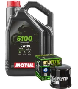 Aceite y filtro de motor Motul 5100 10W40 para Triumph Bonneville 865 T100 06-15 - Imagen 1 de 9