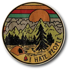 Love Camping I Hate People 4 Zoll Kühlschrankmagnete Geschirrspüler, Camper |PM105 - Bild 1 von 2