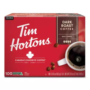 Tim Hortons Premium Dark Coffee, Dark Roast, 100% Premium Arabica Beans (200 ct) - Picture 1 of 7