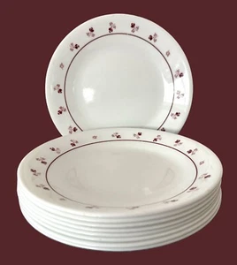 Set 9 piatti da pane/dessert Corelle ROSA BORDEAUX (6-3/4") vintage di Corning - Foto 1 di 24