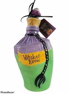 NUEVO TARRO DE CERÁMICA AZUL CIELO HALLOWEEN COLECCIÓN BRUJAS BREBAJE DECORACIÓN - Imagen 1 de 5