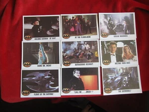 Vintage 1989 Batman Trading Card's lot of 9 - Picture 1 of 12