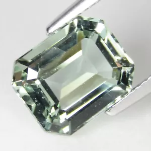 5.09Cts Amazing Natural Green Amethyst(Prasiolite) 11x9mm Emerald Cut Loose Gem - Picture 1 of 5