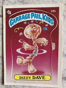 Garbage Pail Kids (1985) card #68b Dizzy Dave GPK - Picture 1 of 3