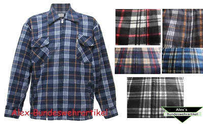 Holzfällerhemd gefüttert Karohemd Hemd Arbeitshemd Jacke Thermohemd mit Fell  - Bild 1 von 3