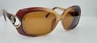 Giorgio Armani Brown Oval Sunglasses Italy FRAMES ONLY