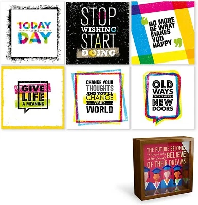 Conjunto de regalo de graduación motivacional arte de pared + banco de dinero grado decoración de fomento Foto 1 de 4