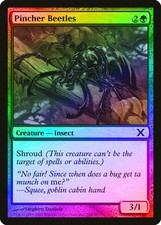 Pincher Beetles FOIL 10th Edition NM Green Common MAGIC MTG CARD ABUGames