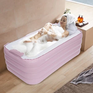 Free-standing Blow-Up Bathtub Foldable PVC Adult Inflatable Bathtub For Bathroom - Picture 1 of 15