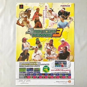 Smash Court Tennis 3 Roger Federer Poster Rare Game Bandai Namco Japan 2007 - Picture 1 of 10