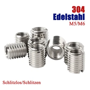 M5-M6 Gewinde Adapter Buchse 304 Edelstahl Gewindeeinsätze Reduzier Adapter - Picture 1 of 86