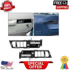 Pair Of Interior Door Handle Black Bezel W/Chrome For 88-94 Chevrolet Chevy 1500 - Picture 1 of 15