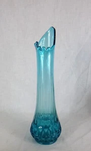 Jarrón oscilante de colección LE Smith triángulos de anidación azul pavo real 15,5" H - Imagen 1 de 14
