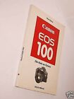 Canon EOS 100 Klaus Bothe The Book To Camera Manual