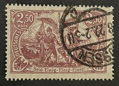 Sellos de viaje: Alemania separa estampillas del Reich Mi 115 2,50 m usadas Ng, estampadas a mano Foto 1 de 4