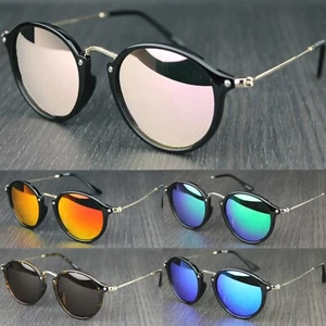 Ovalado Lente Metal Y Plástico Marco Polarizado Brillante Espejo Gafas Sol UV400 - Imagen 1 de 6
