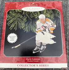 Mario Lemieux Pens Hockey Greats Hallmark Ornament with Trading Card 1998 NEW