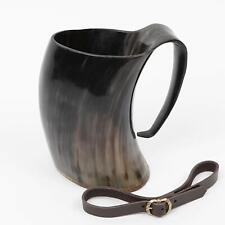 Viking Horn Mug Drinking Cup Genuine Ox Tankard for Ale Beer Drinkware 600 ML