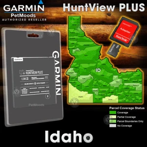 Garmin HuntView PLUS IDAHO - MicroSD Ojo de Pájaro Imágenes de Satélite 24K Mapa Hunt - Imagen 1 de 7
