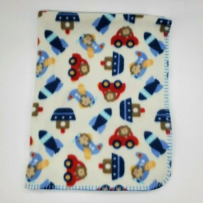 Manta bebé Garanimals mono león coche avión barco cohete borde cosido B21 Foto 1 de 4