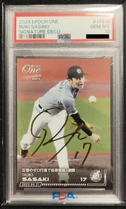 PSA10 2023 EPOCH Roki Sasaki Gold Autograph Cards 174-D GEM MT Japanese Japan JP - Picture 1 of 2